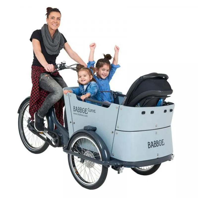 Babboe Curve Mountain 500Wh Electric Cargo Bike Grey-1